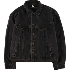 古着 80年代~ リー Lee RIDERS ライダース ブラック デニムジャケット Gジャン メンズXXL相当 ヴィンテージ/eaa535836