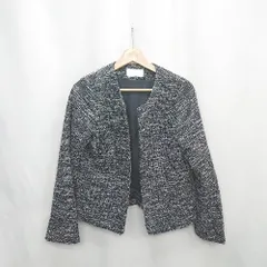 ◇ ⊇ GLOBAL WORK グローバルワーク ツイード 長袖 ジャケット サイズL ブラック レディース E  【1502180040375】