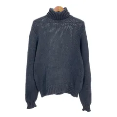 90年代 Polo by Ralph Lauren ポロ ラルフローレン タートルネック ウール コットン ニット セーター ブラック (メンズ M) 中古 古着 S7934