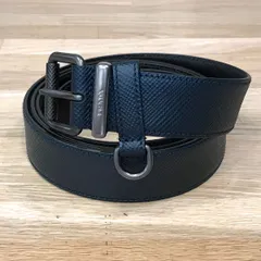 ミネルヴァ 美品！PRADA ガチャベルト　ブラック ユニセックス Black Brushed leather belt | PRADA