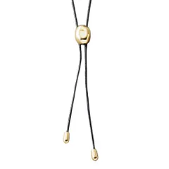 【ゴールド×ワンサイズ】[Cream dot. クリームドット公式] ネックレス レディース ロング レザーコード コード タイ PUレザー 紐 メタル 長さ調整 ラリエット スライド式 大人のサムネイル