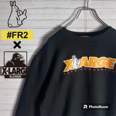 【大人気コラボ】FR2×X-LARGE ビッグロゴプリント スウェット 黒 M