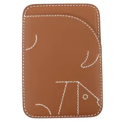 エルメス 馬の刺繍 カードケース ブラウン 37