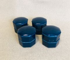 藍色　陶製小物入れ　4個セット