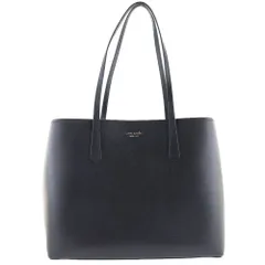 【Kate Spade】ケイトスペード 花柄 レザー 黒 レディース トートバッグ