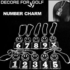 【ナンバー選択可】DECORE FOR GOLF デコレフォーゴルフ スマイル ナンバーチャーム No.1～No.9,No.X SMILE-CM 番手札 レディース メンズ ユニセックス 新品【DECORE FOR GOLF正規販売店】
