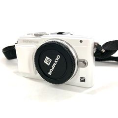 OLYMPUS オリンパス PEN Lite E-PL6 ミラーレス一眼カメラ レンズ 2本セット ホワイト 付属品あり【OE-947】