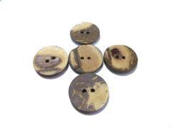 約20mm 12個入り ベ－ジュ色系 プレ－ン ダメ－ジ加工 ヤシ ココナッツ 表2穴 ボタン ブレザ－ ジャケット 手芸用品