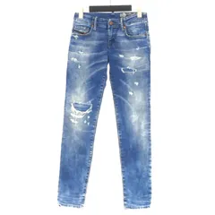 ディーゼル DIESEL Grupee-S-Ne ジョグジーンズ スキニーデニムパンツ ダメージ加工 23 ブルー 青 06851のサムネイル