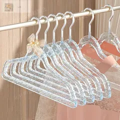 20個パックのアクリル製キラキラハンガー、360度回転フック付き、滑り止め頑丈プラスチック製衣類ハンガー、スーツ、セーター、ドレス、ズ