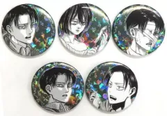 【中古】バッジ・ピンズ リヴァイ・アッカーマン ホログラムビック缶バッジ(5個セット) 「進撃の巨人 Levi Birthday2022」
