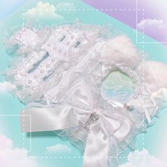 推し活コレクトブック໒꒱· ﾟねこ耳ホワイトフリルリボン♡〔No.4〕