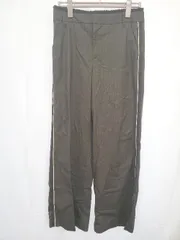 ◇ Θ ZARA ザラ ストライプ柄 スラックス パンツ サイズM ブラウン レディース E  【1506180005822】