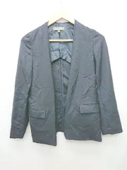 ◇ A day in the life UNITED ARROWS アデイインザライフ ノーカラー 長袖 ジャケット サイズ36 ネイビー レディース P  【1404040013546】のサムネイル