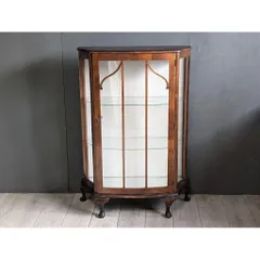 超希少　イギリス　アンティーク　ガラスキャビネット　ショーケース　猫脚　IZZ 超希少イギリスアンティークガラスキャビネットショーケース猫脚IZZ