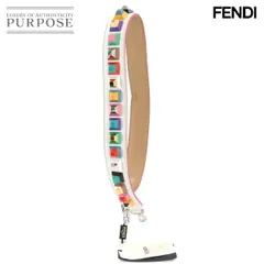 未使用 展示品 フェンディ FENDI スタッズ ストラップユー ショルダー ストラップ レザー ホワイト マルチカラー 8AV077 90279337
