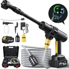 高圧洗浄機 コードレス 充電式 20000mAh マキタ互換バッテリー ブラック