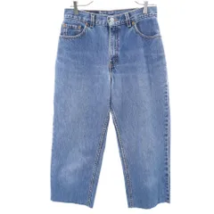 リーバイス 90s 550 USA製 リラックスフィット テーパードデニムパンツ 8 MIS M Levi's カットオフ レディース