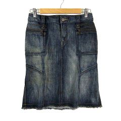 Drawer ドロワー ひざ丈スカート 紺 38(M位) 0197624Y0072 Drawer（ドロワー）ひざ丈スカート 紺 サイズ:38(M位