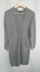 ■ ⊇ URBAN RESEARCH 長袖 ニットロングカーディガン サイズF グレー レディース E  【1408220069934】