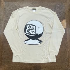 ファブシック オリジナル ロンT　ファブTV　ベージュ　　　モッズ　レトロ　スペースエイジ　ミッドセンチュリー