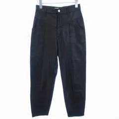 ザラ ZARA ベイカーパンツ ロング フェイクレザー 34 XS 黒 ブラック /MM