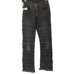 ヒステリックグラマー ウミヘビデニムパンツ ブラック　ツギハギデニム　黒　希少 中古・古着通販】Hysteric Glamour (ヒステリックグラマー
