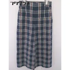 ◇ le.coeur blanc ルクールブラン チェック ワイド パンツ サイズ38 ネイビー マルチ レディース  【中古】 【1202090004657】