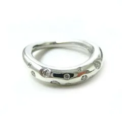 極美品◎GEORG JENSEN ジョージジェンセン OFFSPRING オフスプリング ダイヤモンド13P×925 指輪 シルバー 9号 総重量：5.6ｇ 箱付のサムネイル