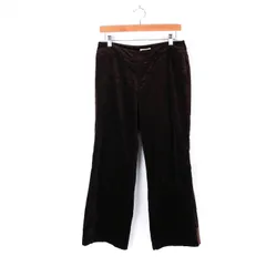 インゲボルグ ロングパンツ ストレッチ ベロア ベルベット 無地 ボトムス メンズ Sサイズ ブラウン INGEBORG 【中古】