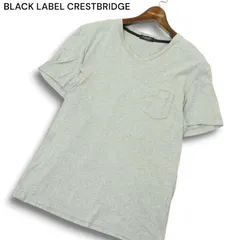 BLACK LABEL CRESTBRIDGE ブラックレーベル クレストブリッジ ポケット★ 半袖 カットソー Tシャツ Sz.L メンズ グレー