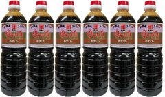 賞味期限満タン  鹿児島の甘い醤油　更に甘い！かねよ　母ゆずりあまくち1リットル   6本