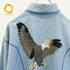 USA製 ラングラー Wrangler 刺繍入り ウエスタンシャツ 長袖シャツ 778355のサムネイル