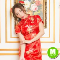 [イベント コスプレ] ミニチャイナ＿花／赤＿Ｍ[チャイナ服 ミニ コスプレ チャイナドレス コスチューム 中華服 セクシー ワンピース レディース 女性用]【A-1755_903772(887379)】