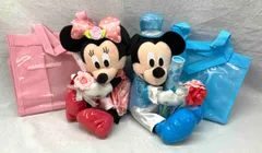 Disney ディズニー NTT電報 ぬいぐるみ ミッキー&ミニー ペア 祝電 結婚式 人形 ハッピーギフト 祝福 インテリア ドレス