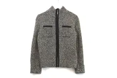 【219639】courreges クレージュ  ジップアップニット　9R  9R ブラック