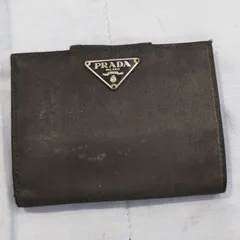 S93015 PRADA プラダ 二つ折り 折りたたみ ナイロン 財布 ブラック レディース