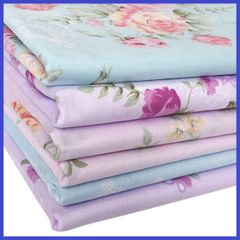 花柄 46x56cm 綿100％ おしゃれ DIY かわいい 手芸用 北欧 パッチワーク布 手作り セット カットクロス はぎれ 布 生地 （バラ） 6枚