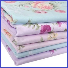 花柄 46x56cm 綿100％ おしゃれ DIY かわいい 手芸用 北欧 パッチワーク布 手作り セット カットクロス はぎれ 布 生地 （バラ） 6枚