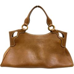 【CARTIER/カルティエ】マルチェロ ハンドバッグ レザー ブラウン革 レディース 【中古】【真子質店】【BL】