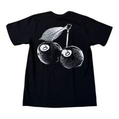 2024SS Stussy Cherries Tee Black L 未使用