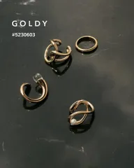 【SALE】GOLDY/ゴールディ/ドローイング ライン ポイント パール リング/アクセサリー/5230603のサムネイル