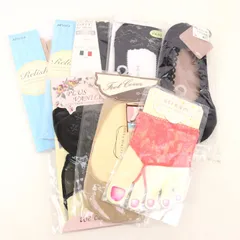 アツギ他 靴下 8点セット 未使用 フットカバー 5本指他 まとめて 大量 ソックス レディース ATSUGI etc. 【中古】