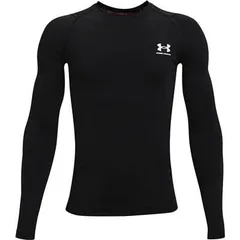 【新品】【ジュニアサイズ】UNDER　ARMOUR（アンダー アーマー）速乾性 長袖 UAヒートギアアーマー ロングスリーブ シャツ マルチスポーツ インナーシャツ ジュニア キッズ　ブラック×ホワイト　1361731-001