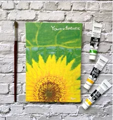 o. Takako 花の絵画 金色フレーム付き