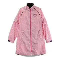 サイズ：S ADIDAS GOLF アディダスゴルフ  ロング丈 レインウェア 千鳥柄 ピンク系 [240101483978] ゴルフウェア レディース ストスト