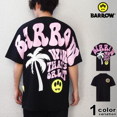 新品 イタリア製 BARROW バロー Tシャツ ブラック 遊び心溢れる逸品 