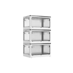 AZMKOO 収納ボックス 折り畳み 蓋付き 全方向から取り出せる キャスター付き 折り畳み コンテナ ボックス 衣装ケース 押し入れ 収納ケース おもちゃ 小物 洋服 布団 本 漫画 収納箱 収納用品 家庭用 オフィス用 車用 おしゃれ 組立簡単 大容量 1