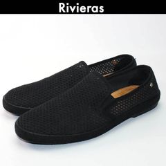 Rivieras（リビエラ）Classic30 メッシュ スリッポン スニーカー メンズ 靴 ブラック 中古 サイズ 41 コンディションB