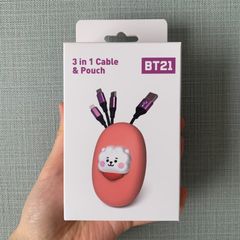 【RJ】ジン BTS BT21 3in1 ケーブル シリコンポーチ付